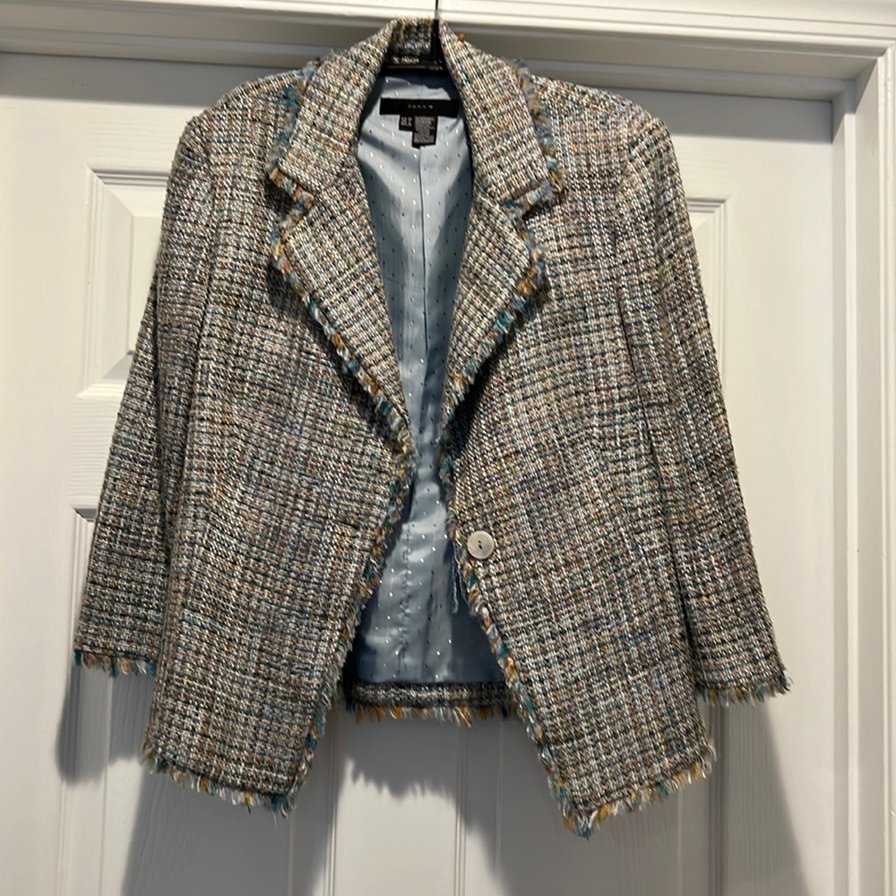 Zara tweed blazer size 8